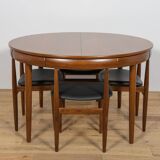 Mid-Century Teak Dining Table & Chairs by Hans Olsen for Frem Røjle.