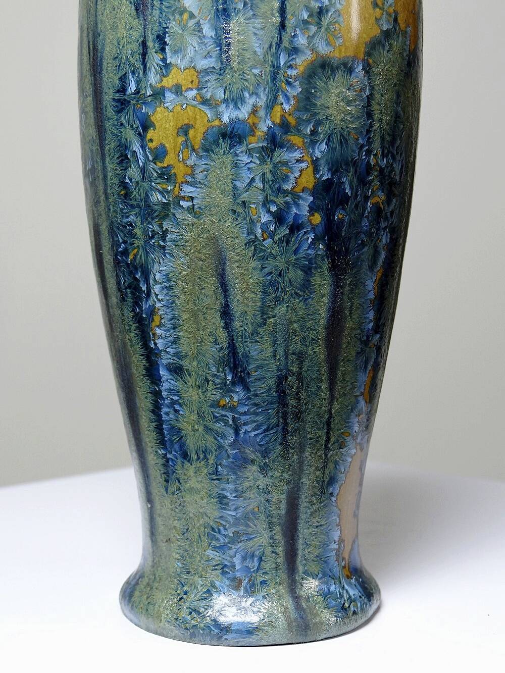 Rare small antique vase Alfred Renoleau stoneware crystalline