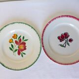 2 flat plates in pell mixes Digoin Sarreguemines and Badonviller 2107118