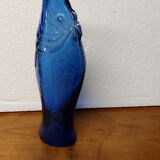 Carafe, bottle blue fish colbat