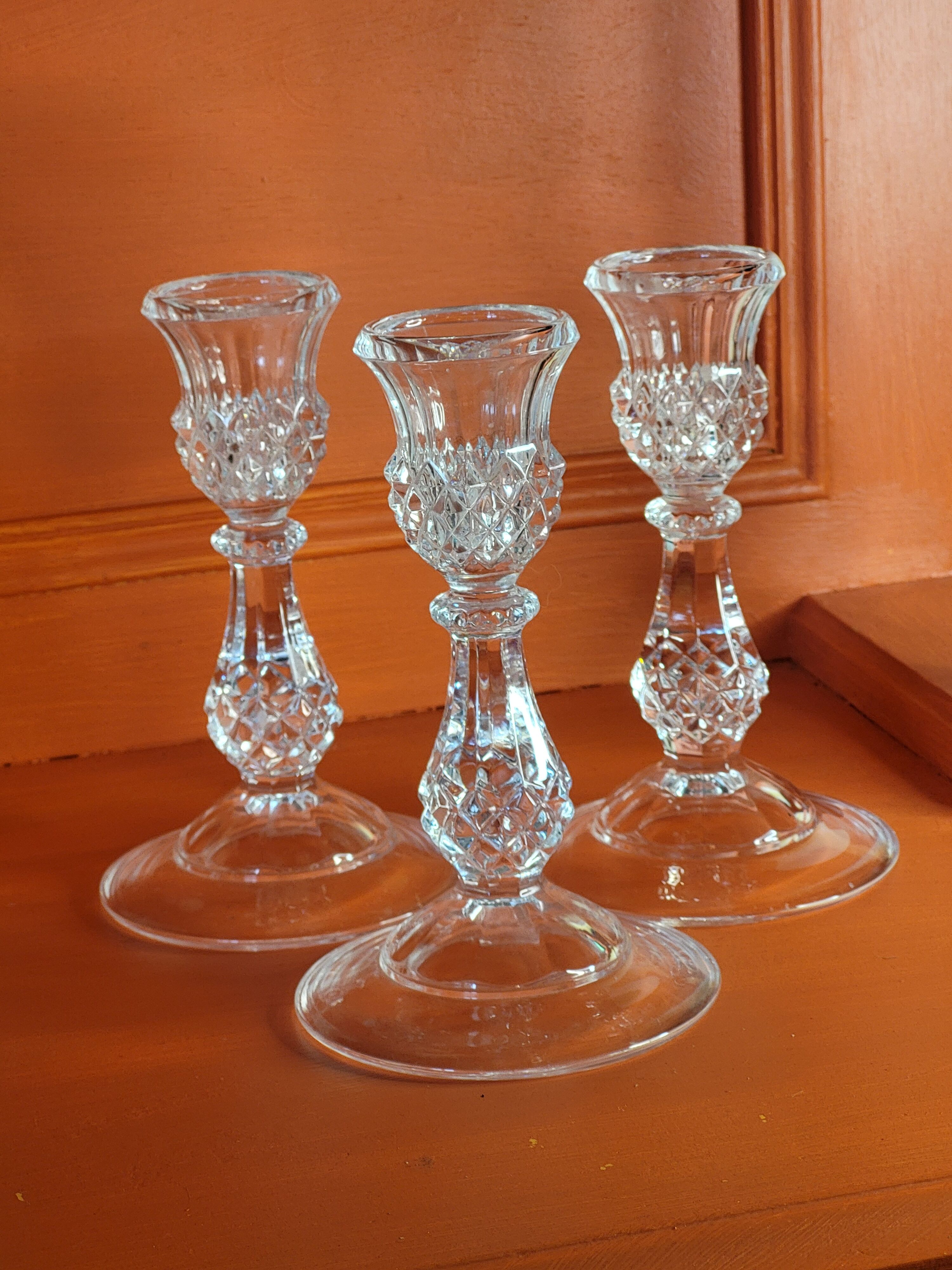 Crystal candle holders