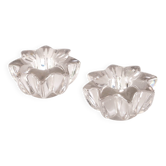 Pair of small crystal candlesticks