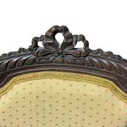 Queen's chair in Louis XVI style, wood and fabric, late 19th century.