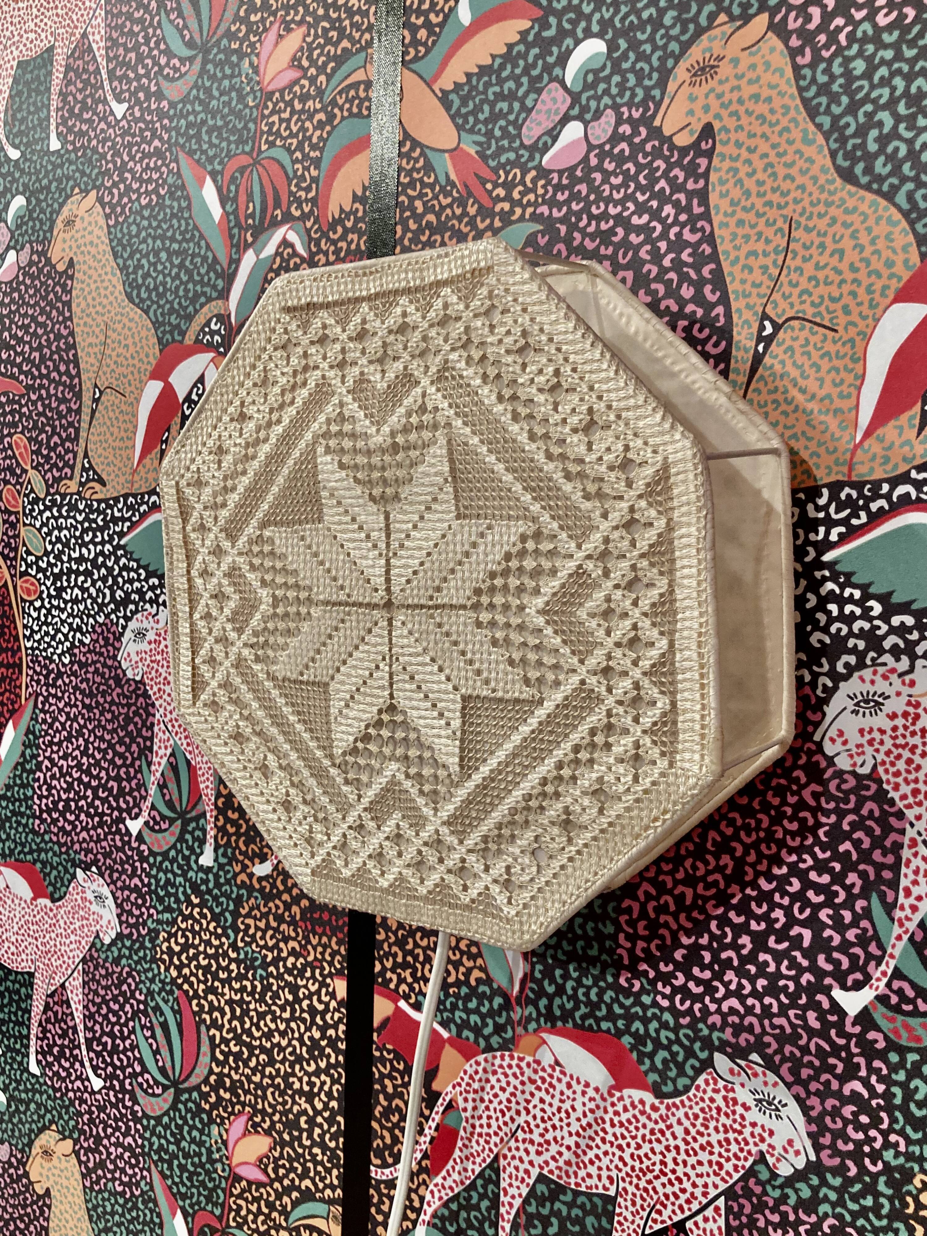 BEAUTIFUL APPLIQUE OR SCANDINAVIAN DESIGN LAMP 1950.