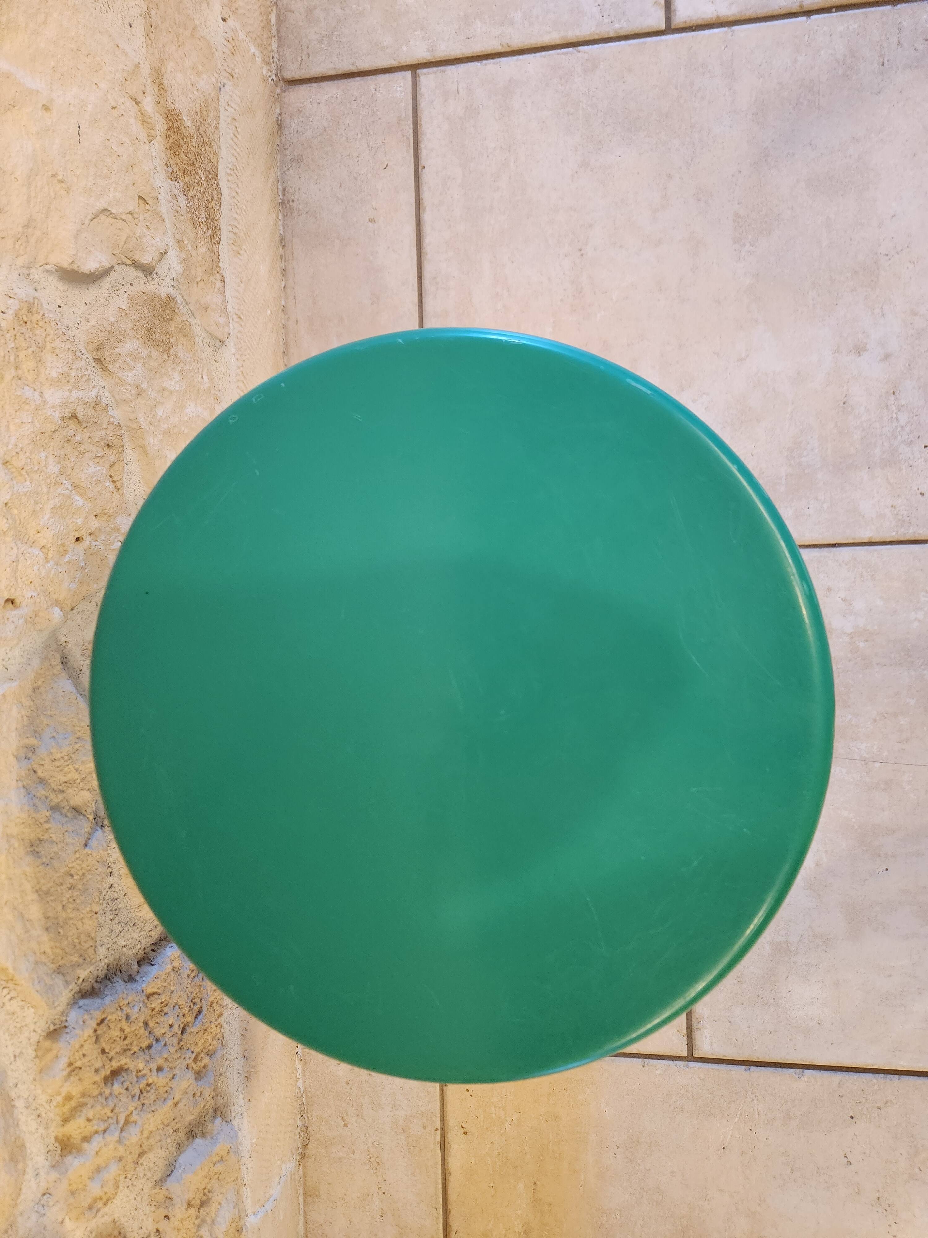 Tam Tam designer stool in green plastic
