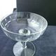 Set of 6 pretty champagne glasses made of grinded glass
