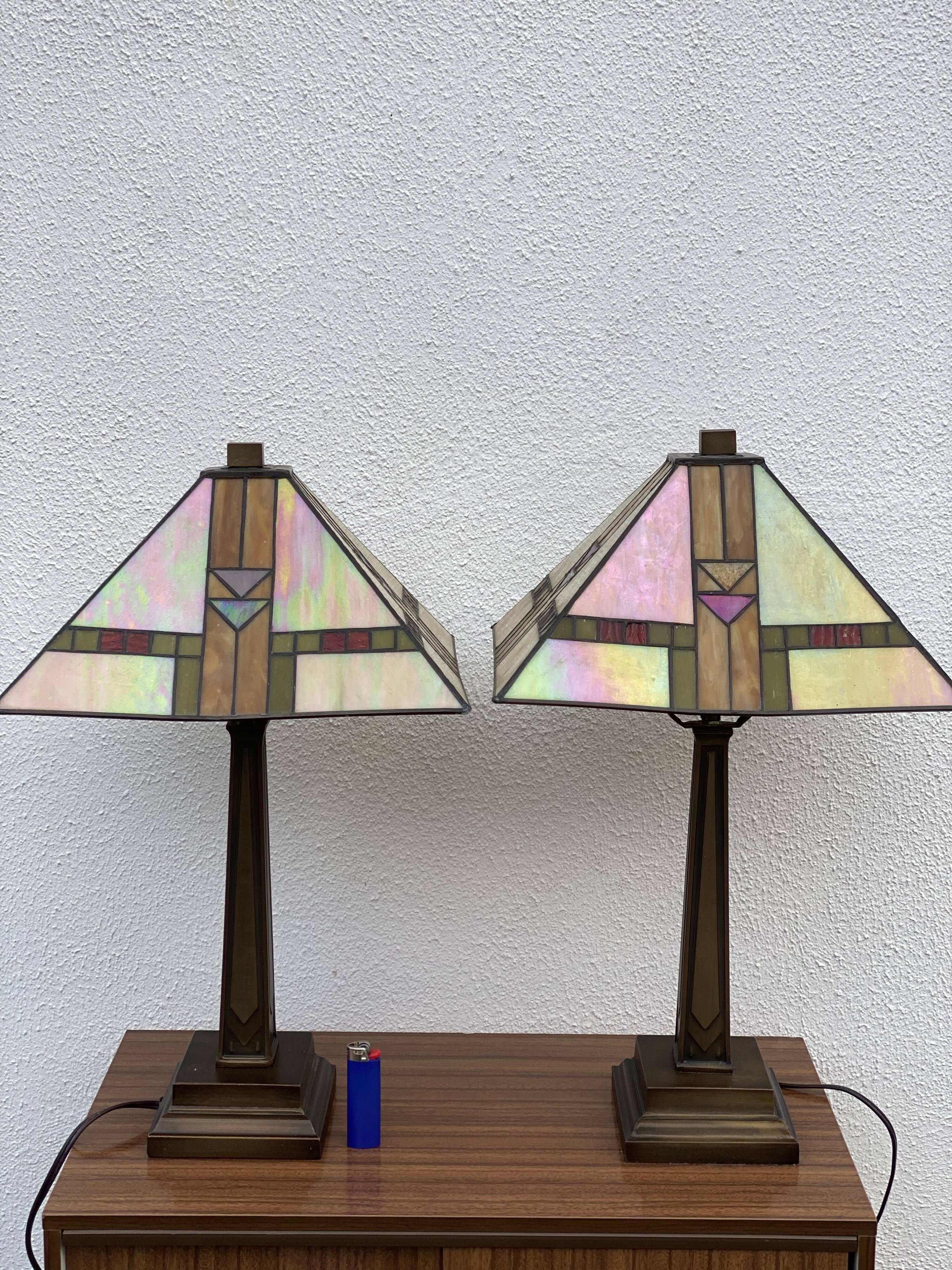 Pair of Dale Tiffany Lamps