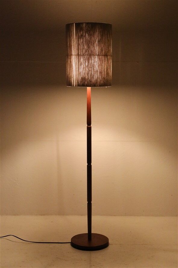 Mid-century teak floor lamp / Danish modern design / 1960s