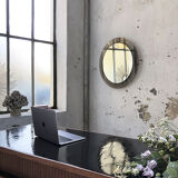 Smoked round design mirror Veca Italy