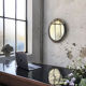 Smoked round design mirror Veca Italy