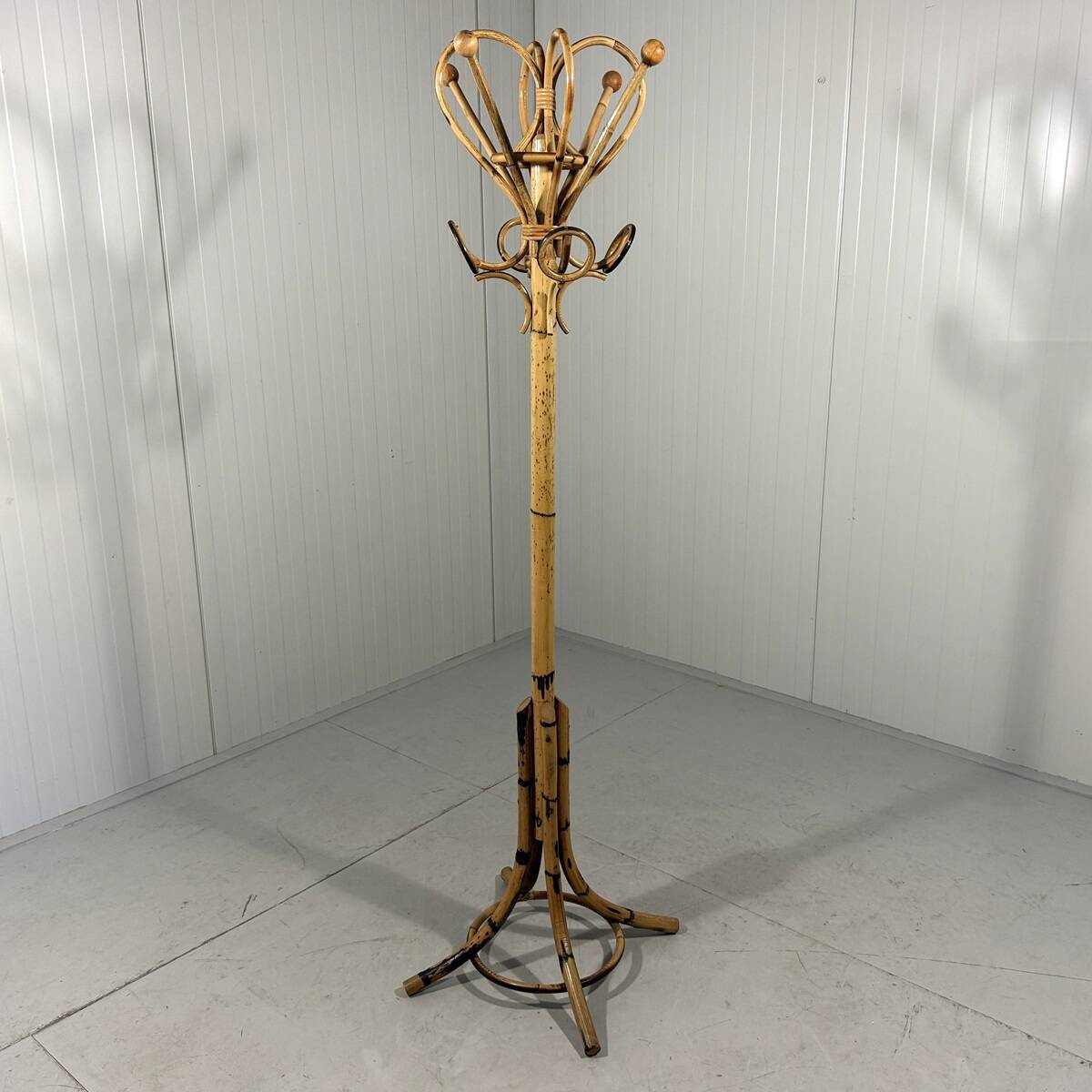 Rattan standing coat rack 1960’s