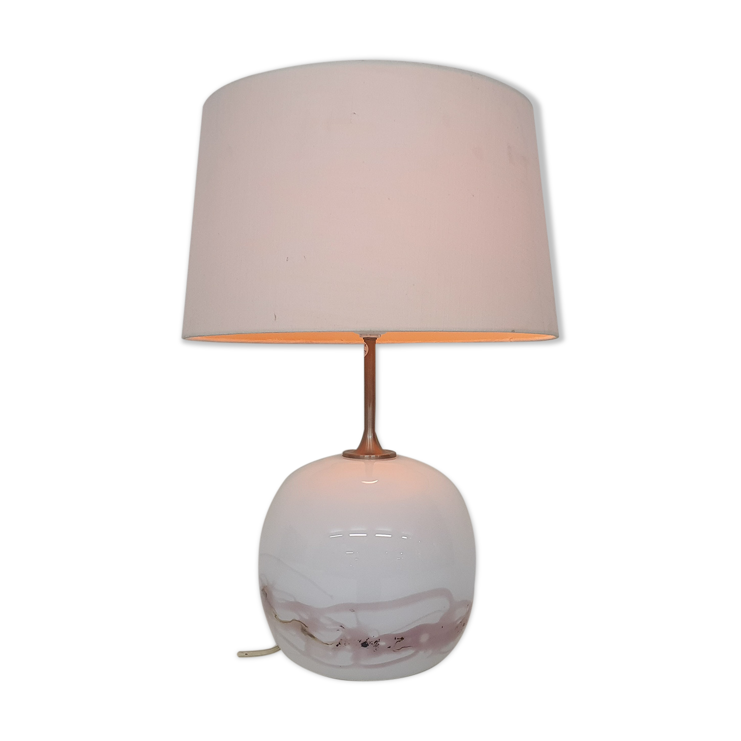 Michale Bang "Sakura" glass table light for Holmegaard, Denmark 1980's