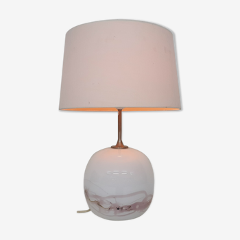 Lampe de table en verre Michale Bang « Sakura »pour Holmegaard, Danemark années 1980