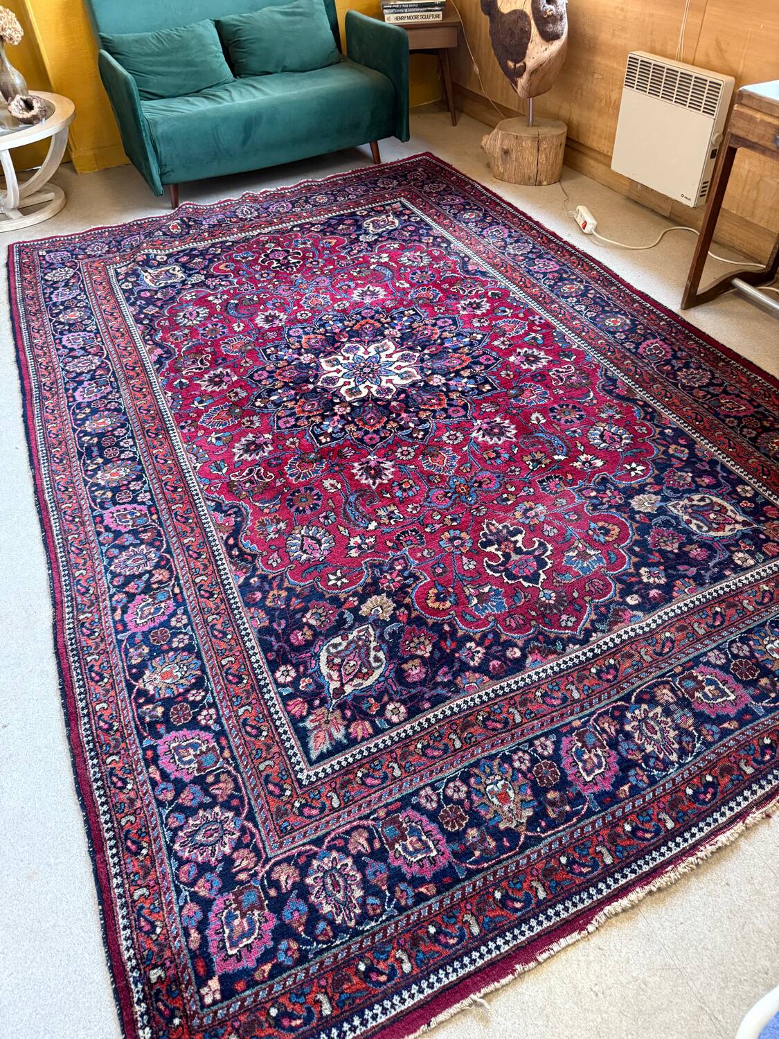 Large vintage Persian rug
