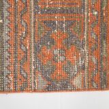 Tapis de couloir vintage rouge corail classique, 75 x 357 cm