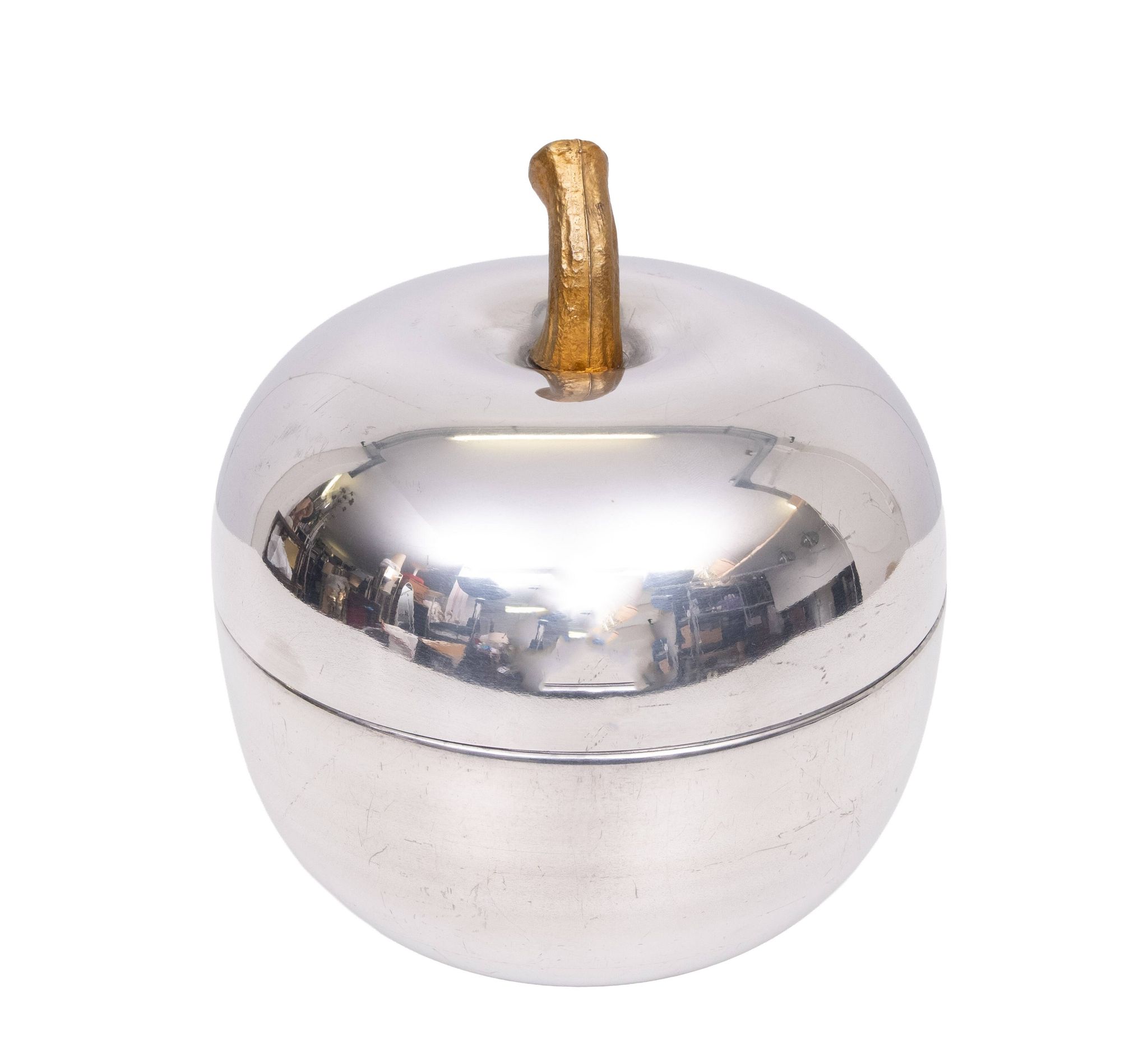 Iconic Aluminum apple Ice Bucket 1970s Italy