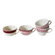 Set of 4 mismatched coffee cups digoin sarreguemines and badonviller pink 1930-191940