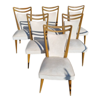 Suite of 6 Italian chairs