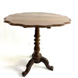 Folding swivel pedestal table side table