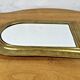 Vintage golden half-moon mirror