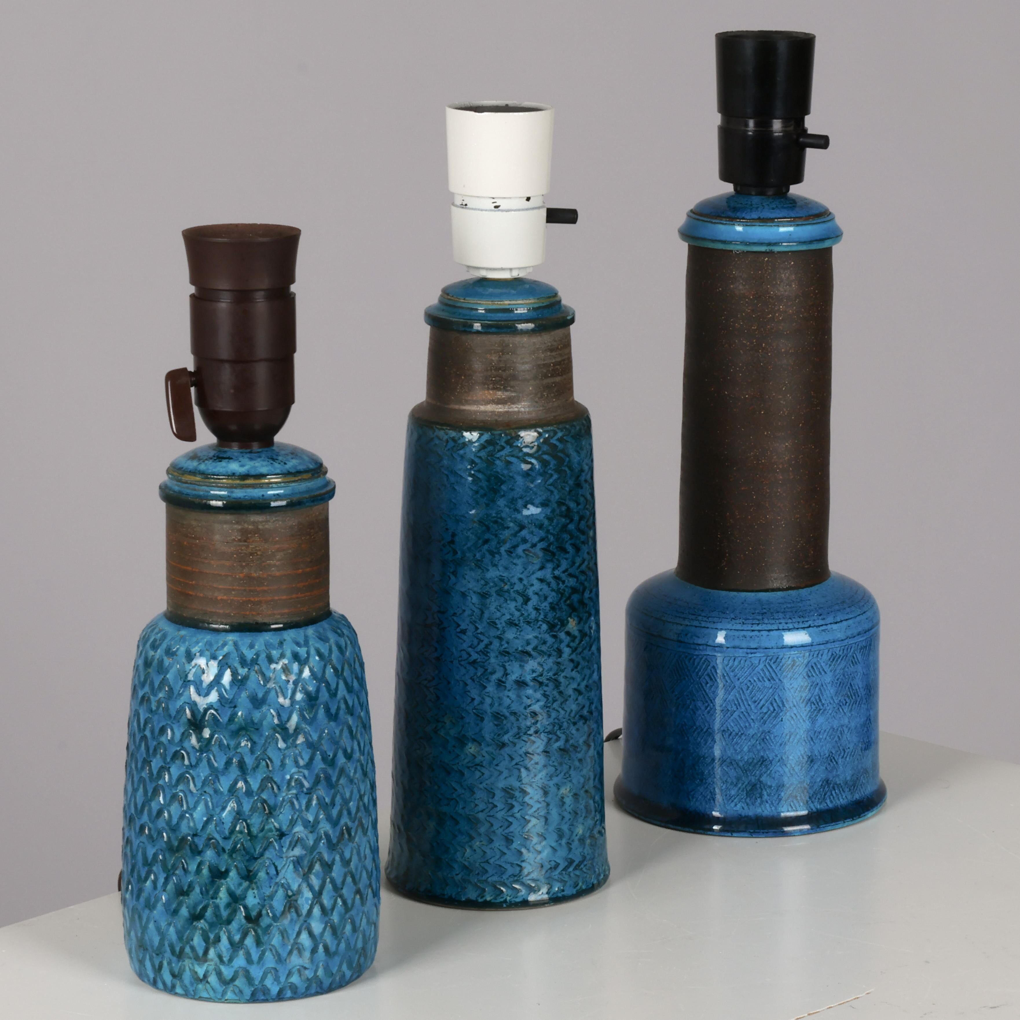 Nils Kahler table lamp in ceramic by Herman A. Kähler, Denmark, 1960 signed.
