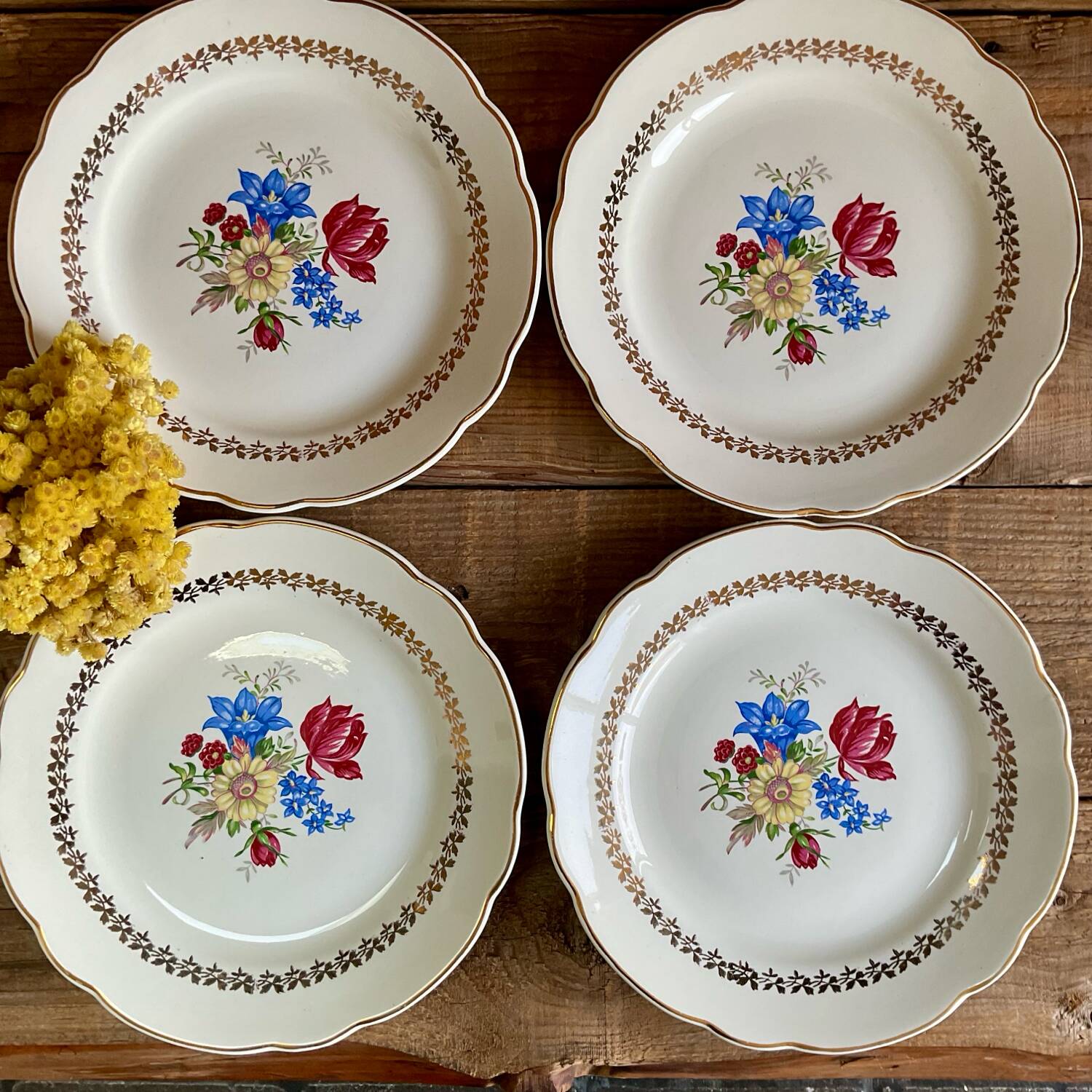 6 Sarreguemines plates