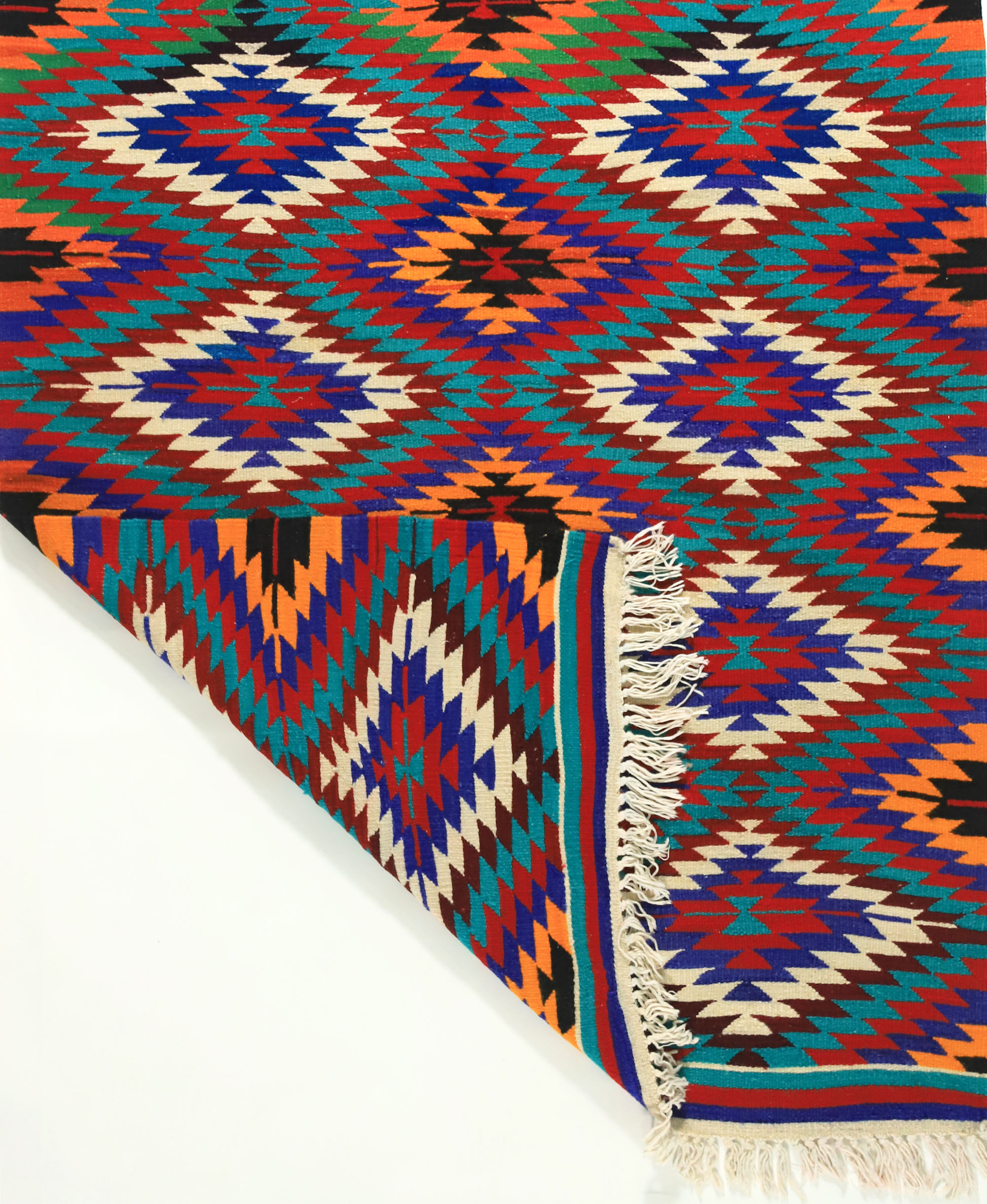 Anatolian handmade kilim rug 184 cm x 136 cm