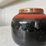 Vase vintage à glaçure lave : KIL Yougoslavie, décoration style milieu du siècle des années 1970