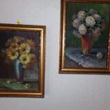 Paire de tableaux nature morte signé