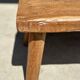 Coffee table in blond teak quadripod