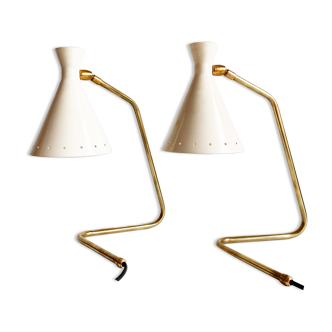 Pair of italian lamps "casserole" design 50s