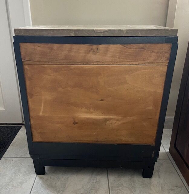 Black Art Deco bedside table