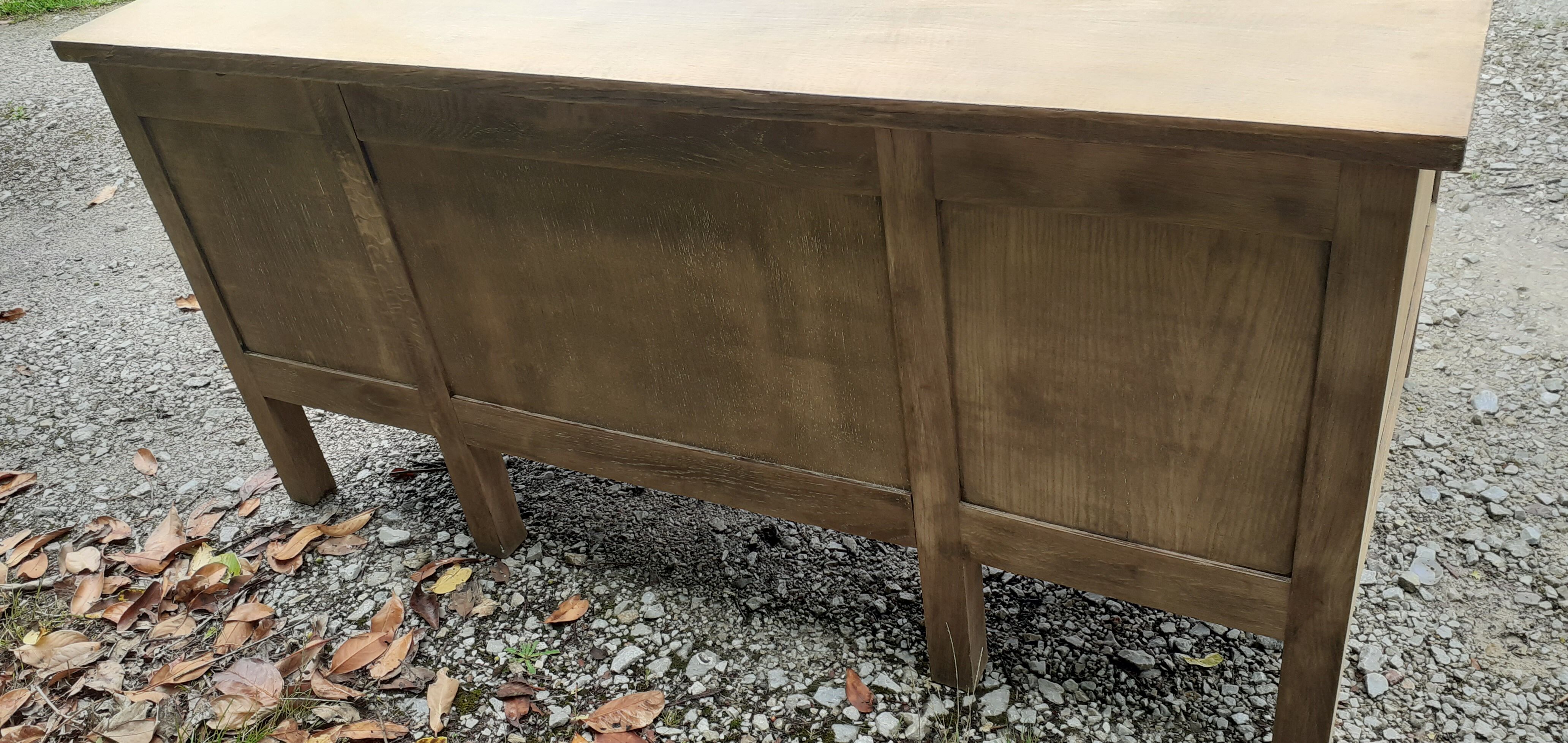 Administrative office 6 drawers 2 shelves old raw wood