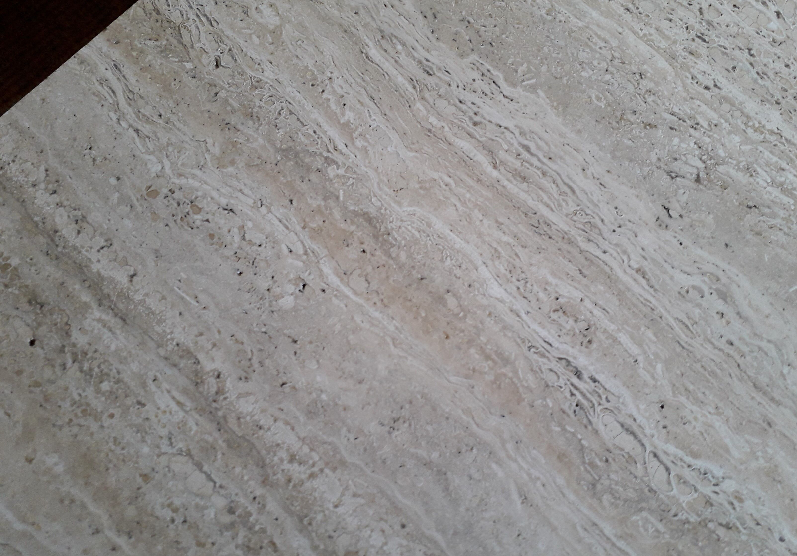 Travertine coffee table