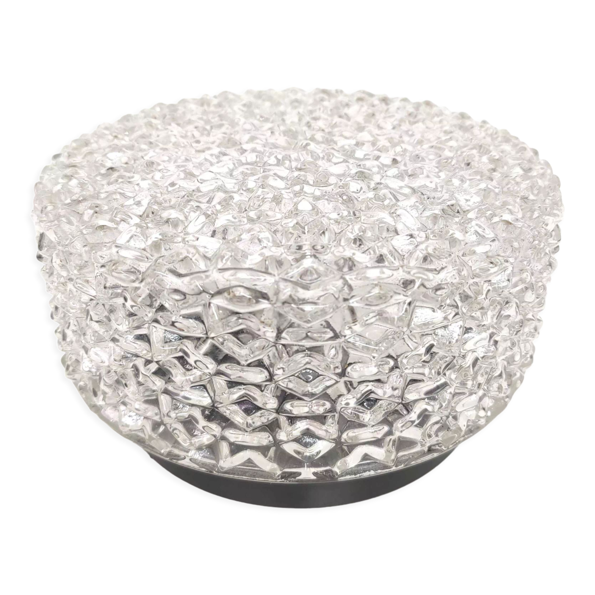 Cast glass ceiling lamp