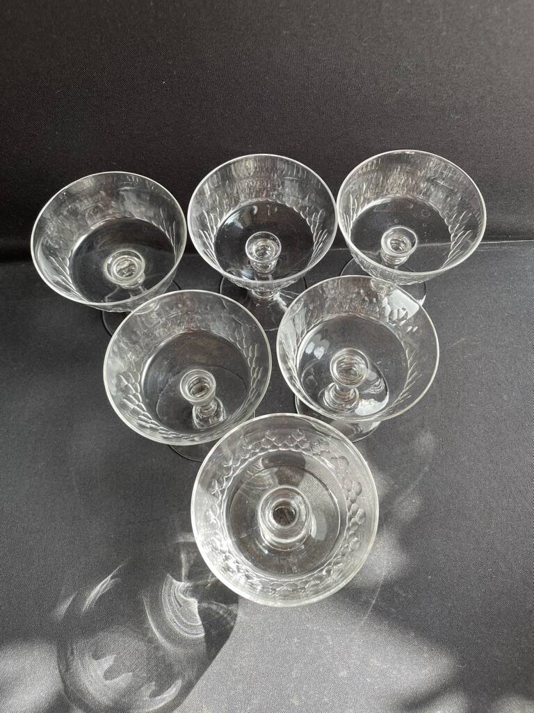 6 Coupes à champagne Baccarat Champigny