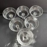 6 Baccarat Champigny champagne glasses