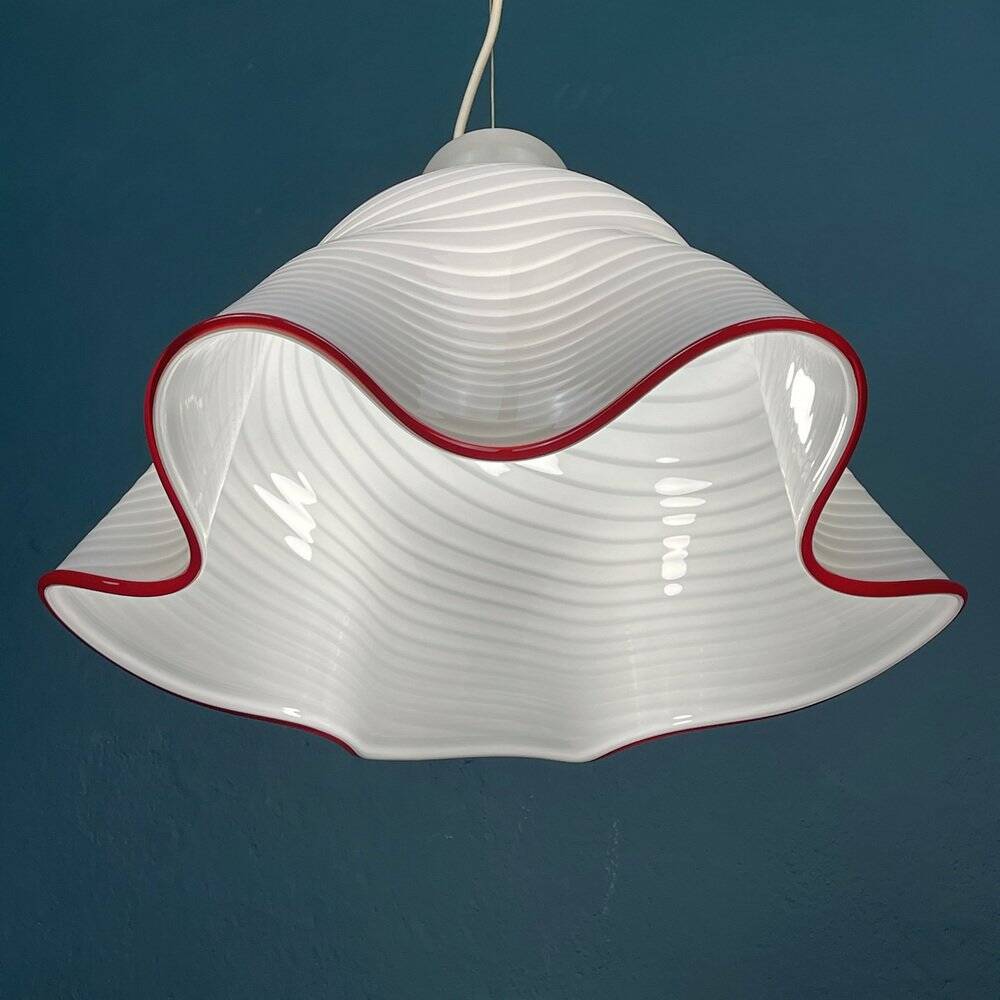 Murano glass Fazzoletto pendant, Italy, 1970s