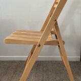 Vintage folding chair in solid beech