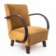 Fauteuils Art Déco, conçus par J. Halabala, République tchèque, années 1930.