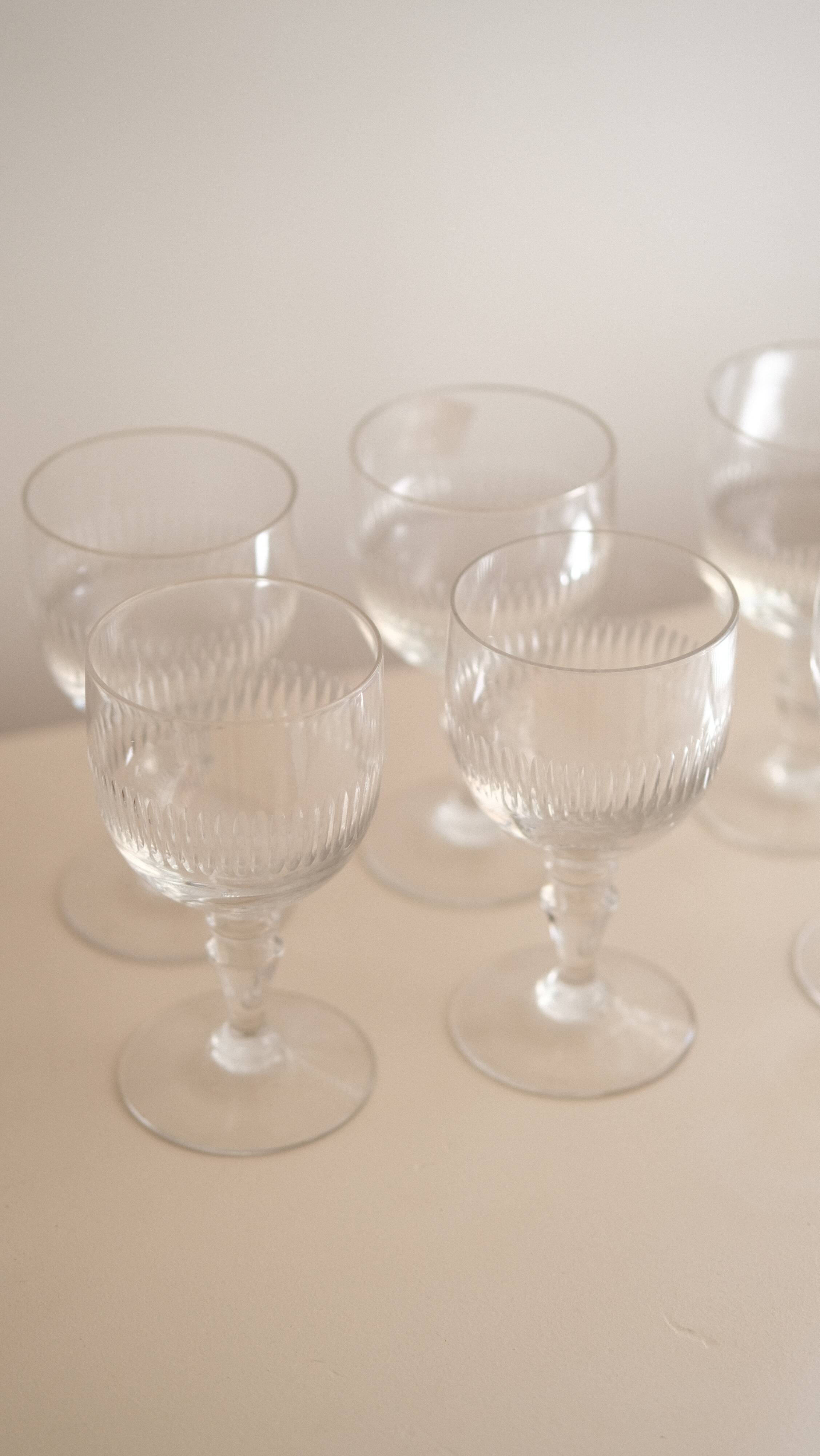 Série de 6 verres à pieds