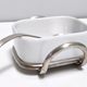 Postmodern Lino Sabattini Silver-Plated and Ceramic Cheese Bowl with Spoon