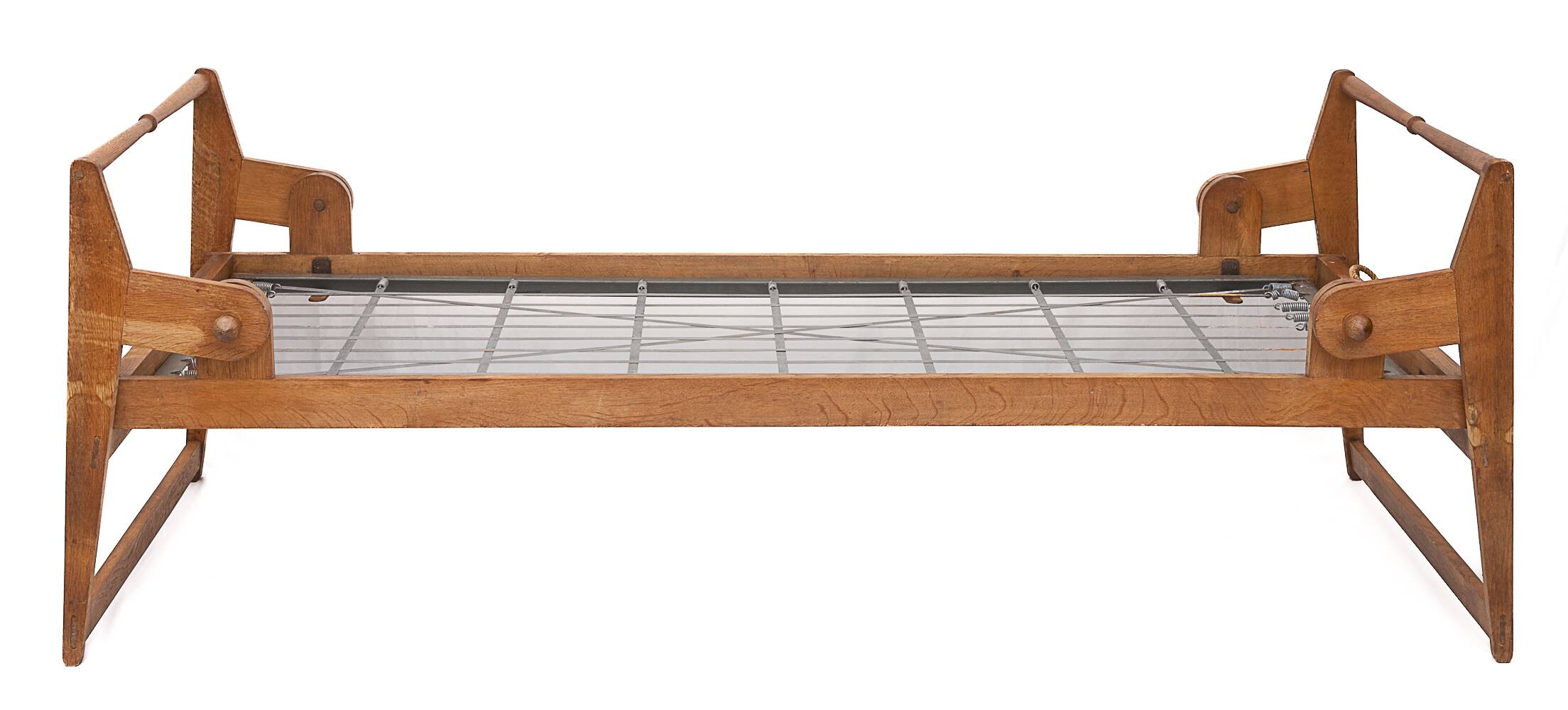 Antique folding daybed by Guillerme and Chambron