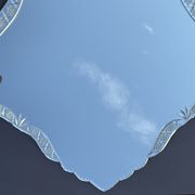 Mirror eventful shape bisauté carved chiseled Venetian mirror of Venice XXth
