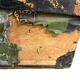 Vintage. XL green metal industrial suitcase / trunk.