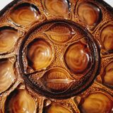 Large Plate for 12 Oysters in French Earthenware from St Clément 1970