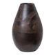 Dark brown ceramic Studio Keramik vase by Elisabeth Dunker, organic mid-century 1960s