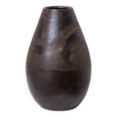 Dark brown ceramic Studio Keramik vase by Elisabeth Dunker, organic mid-century 1960s