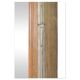 Large mirror in patinated solid wood (186 x 65 x 6cm)