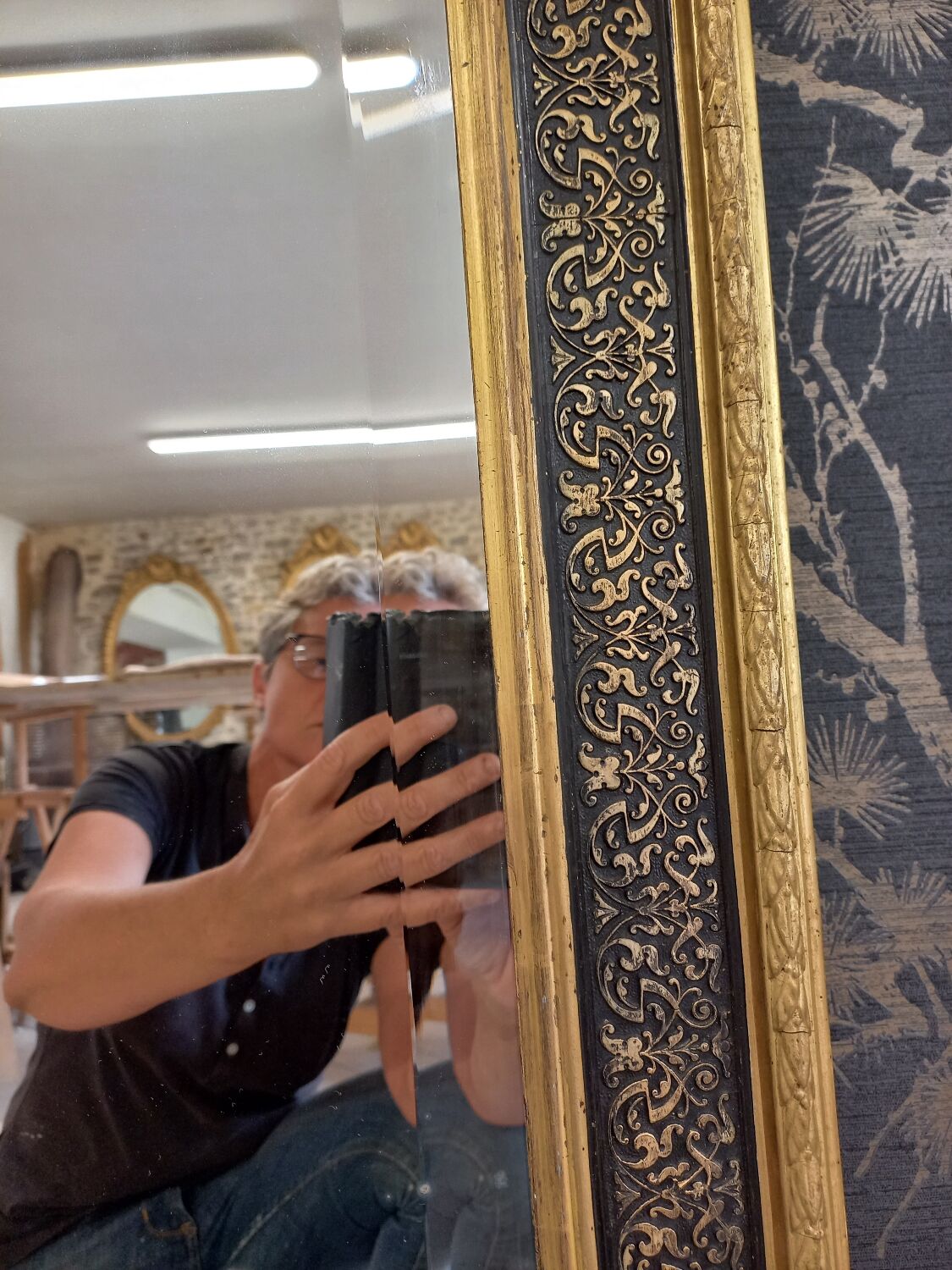 Napoleon III period mirror 178 x 126